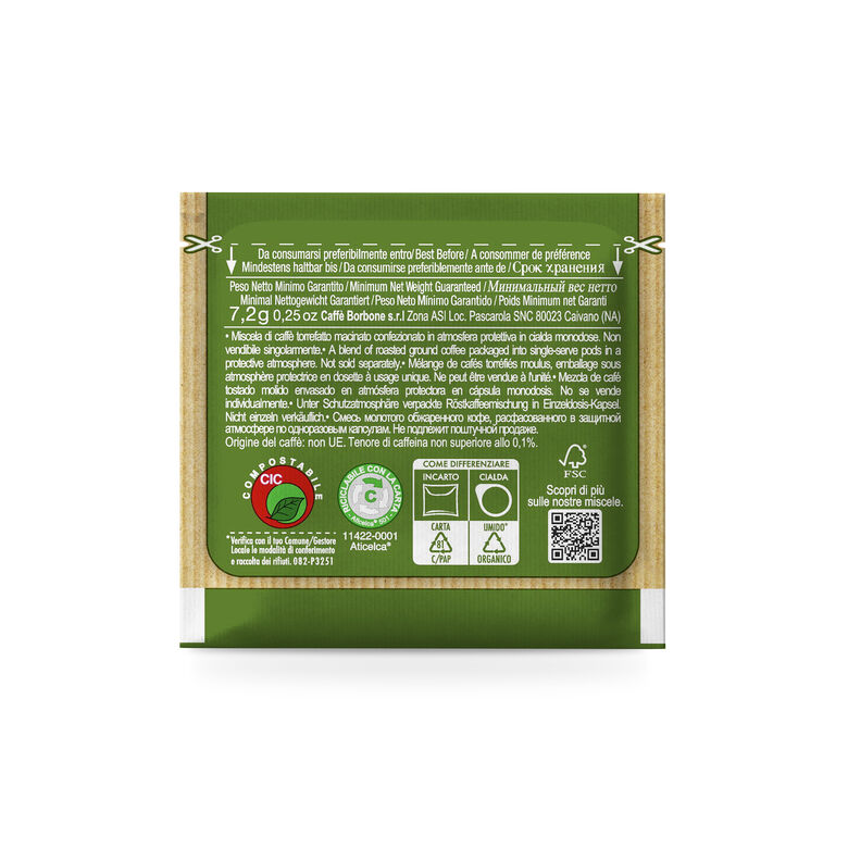 Cialde Caffè Borbone Miscela VERDE DEK
