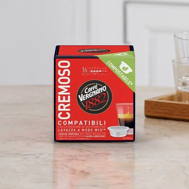 128 Capsule Caffè Vergnano CREMOSO Compatibili Lavazza A Modo Mio