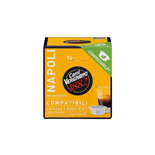 128 Capsule Caffè Vergnano NAPOLI Compatibili Lavazza A Modo Mio