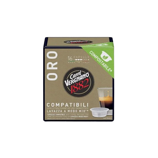 128 Capsule Caffè Vergnano ORO Compatibili Lavazza A Modo Mio