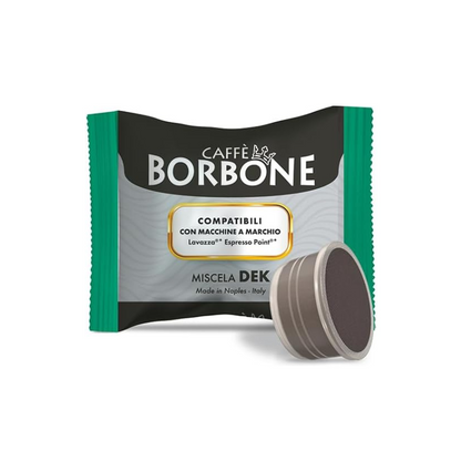 100 Capsules Caffè Borbone Blend GREEN DEK Compatible Lavazza Espresso Point