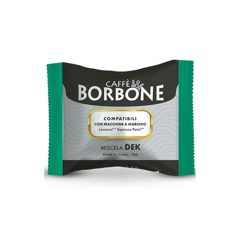 100 Capsules Caffè Borbone Blend GREEN DEK Compatible Lavazza Espresso Point