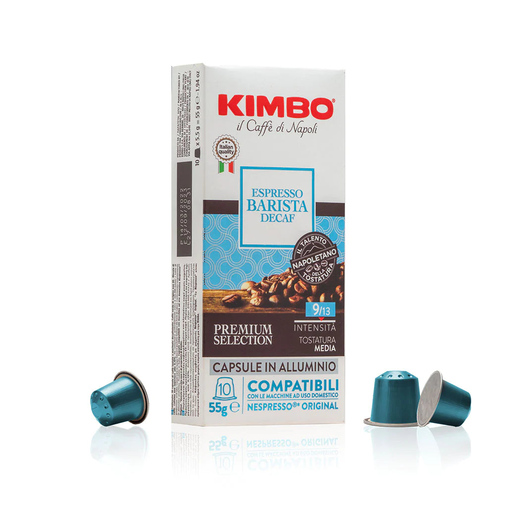 100 Capsule Kimbo ESPRESSO BARISTA DECAF Compatibili Nespresso