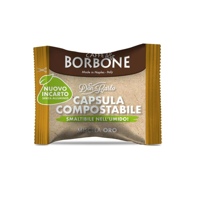 Capsule Caffè Borbone Miscela ORO Compostabile Compatibili Lavazza A Modo Mio