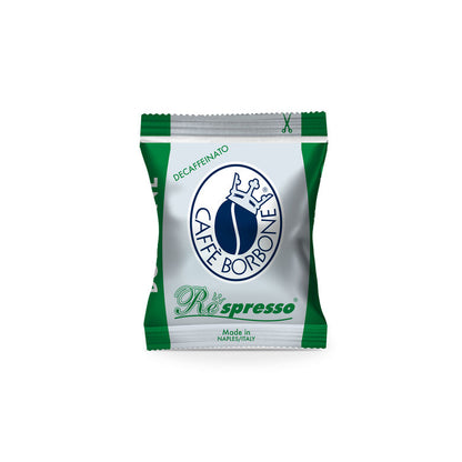 100 Capsules Caffè Borbone Respresso DECAFFEINATED GREEN Blend Compatible with Nespresso