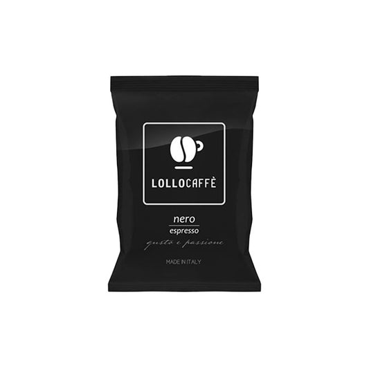 100 Capsules Lollocaffè NERO ESPRESSO Compatible Lavazza Espresso Point